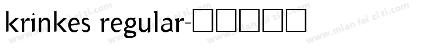 krinkes regular字体转换